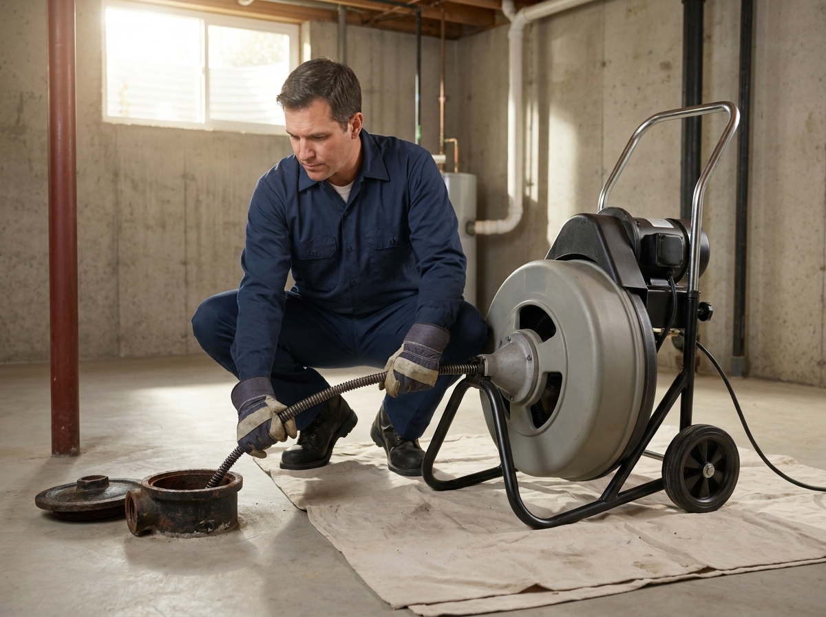 Clogged kitchen, bath, or main sewer line? We snake, rooter, and camera-check when needed so the clog stays gone, not just moved down the pipe.
