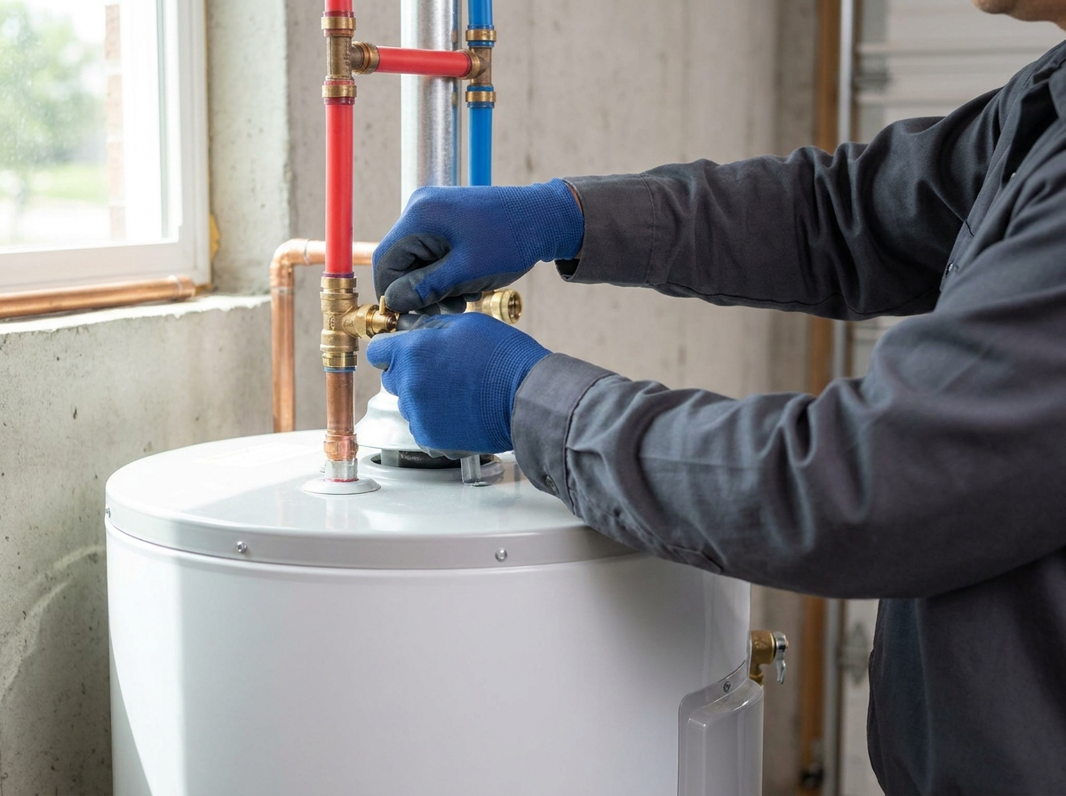 Water heater tank installation